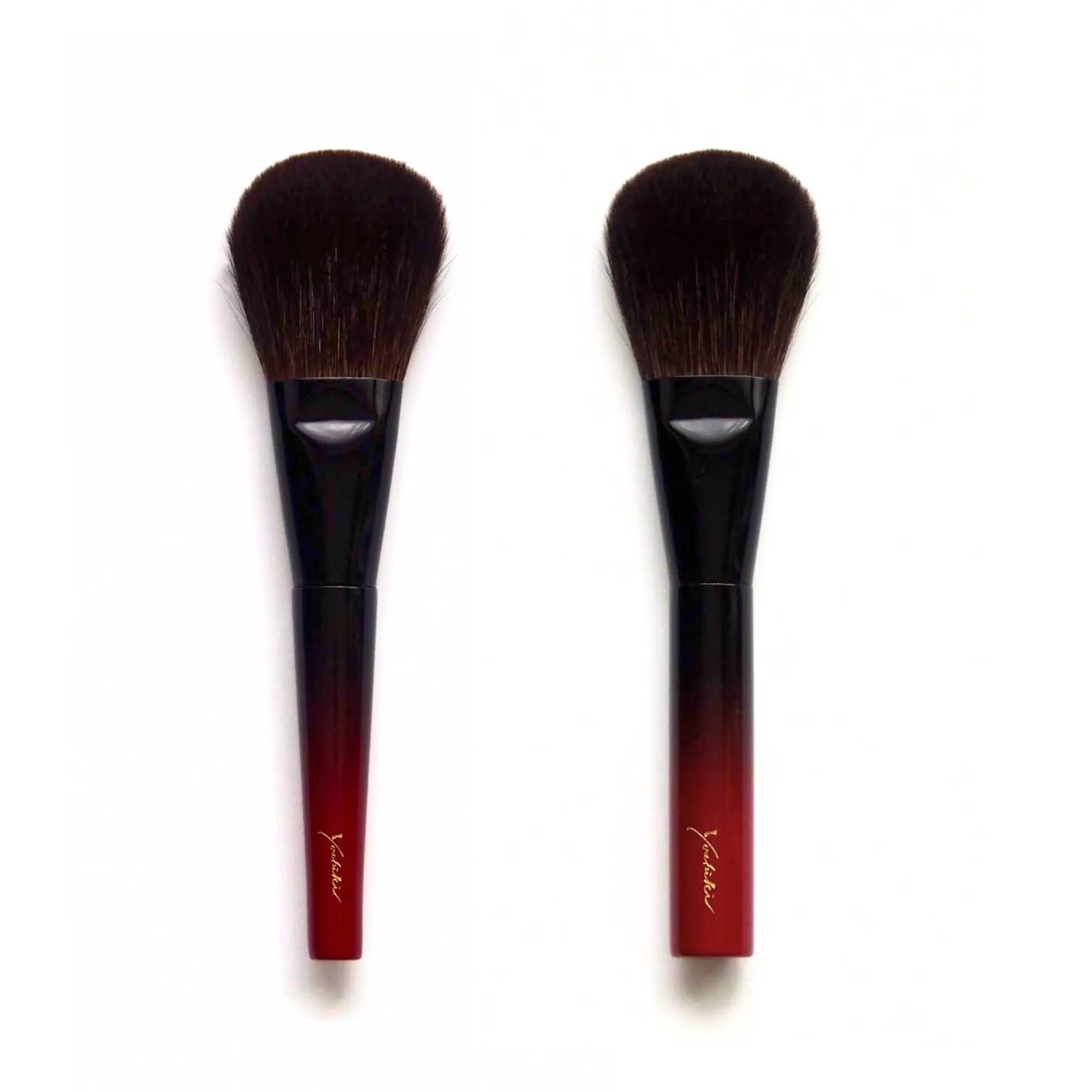 Koyudo Yoshiki Red Gradient Powder Brush (Tapered Handle)