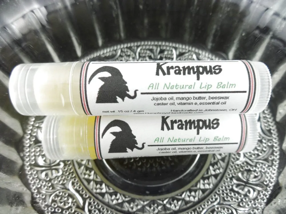 KRAMPUS Lip Balm | Christmas Peppermint Flavor | Essential Oil