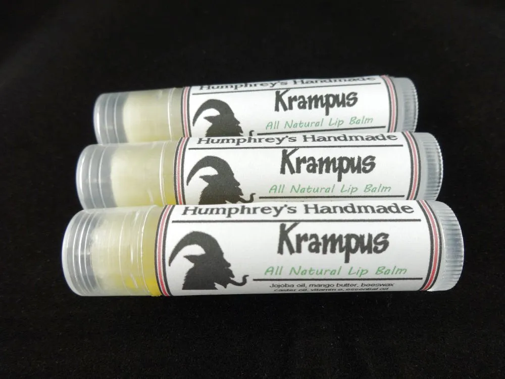 KRAMPUS Lip Balm | Christmas Peppermint Flavor | Essential Oil