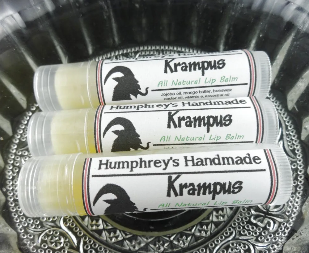 KRAMPUS Lip Balm | Christmas Peppermint Flavor | Essential Oil