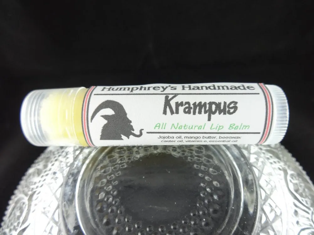 KRAMPUS Lip Balm | Christmas Peppermint Flavor | Essential Oil