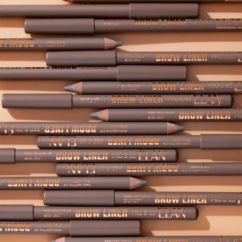 ÉLAN Powder Eyebrow Pencil Brow Liner Pro B02 Dark Brown