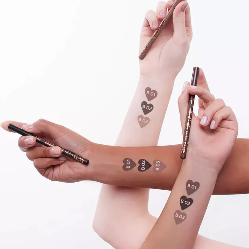 ÉLAN Powder Eyebrow Pencil Brow Liner Pro B02 Dark Brown