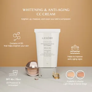 Lanore Whitening & Anti-aging CC Cream 02 Sandy Beige - 30g