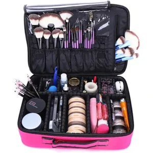 Large Capacity Makeup Travel Case Cosmetic Bag Makeup Travel Organizer Professinal Makeup Travel Bag