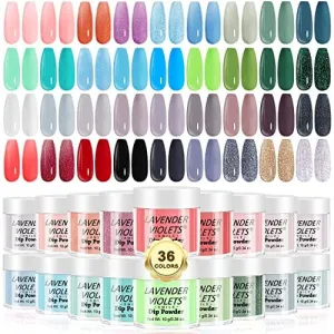 Lavender Violets 36 Colors Dip Nails Powder Starter Kit - Violets