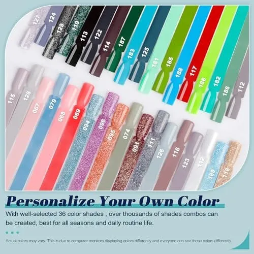 Lavender Violets 36 Colors Dip Nails Powder Starter Kit - Violets