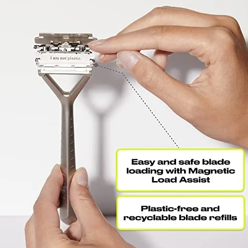 Leaf Shave: All Metal Eco-Friendly Multi-Blade Safety Razor for Men & Women