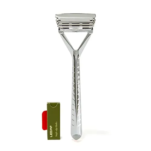 Leaf Shave: All Metal Eco-Friendly Multi-Blade Safety Razor for Men & Women