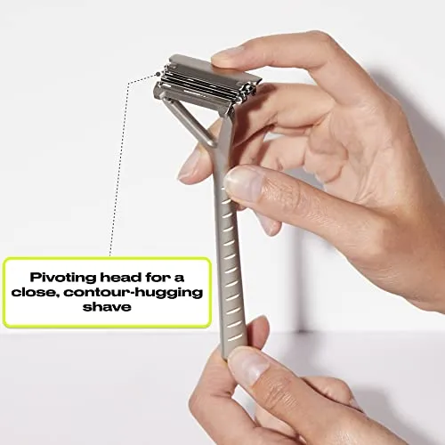 Leaf Shave: All Metal Eco-Friendly Multi-Blade Safety Razor for Men & Women