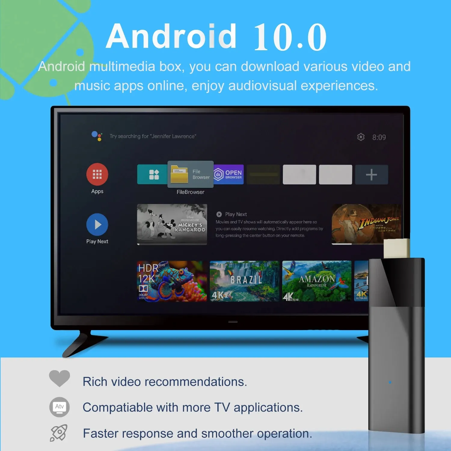 LEMFO Q6 Mini TV Stick -  Android 10, Allwinner H313, 2GB/16GB
