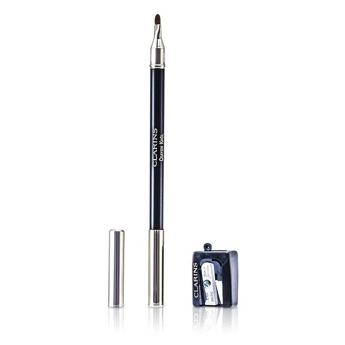 Long Lasting Eye Pencil with Brush - # 01 Carbon Black (With Sharpener)