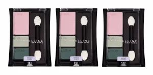 Lot Of 3 Maybelline Perfect Pastels Eyeshadow Trio #15t Green Gardens
