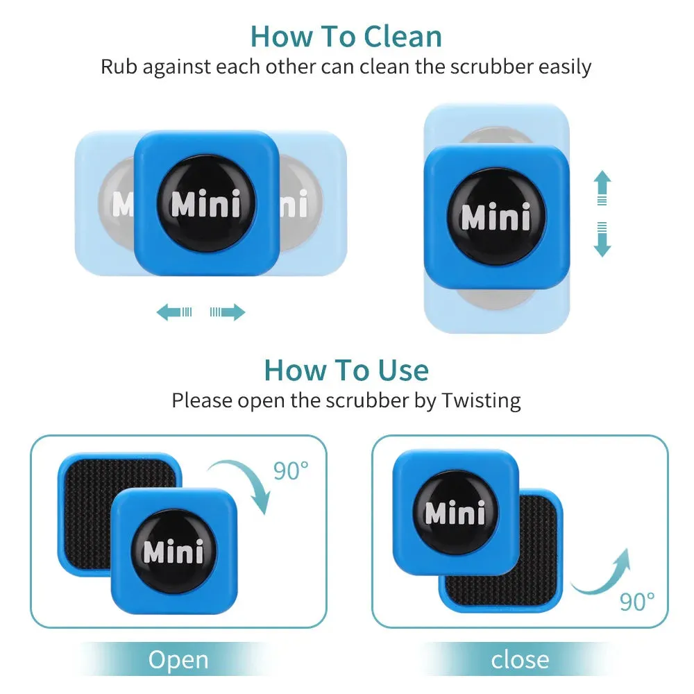 Magnetic Aquarium Brush Cleaner Mini Fish Tank Cleaner Vacuum Algae Scraper for Glass Aquariums