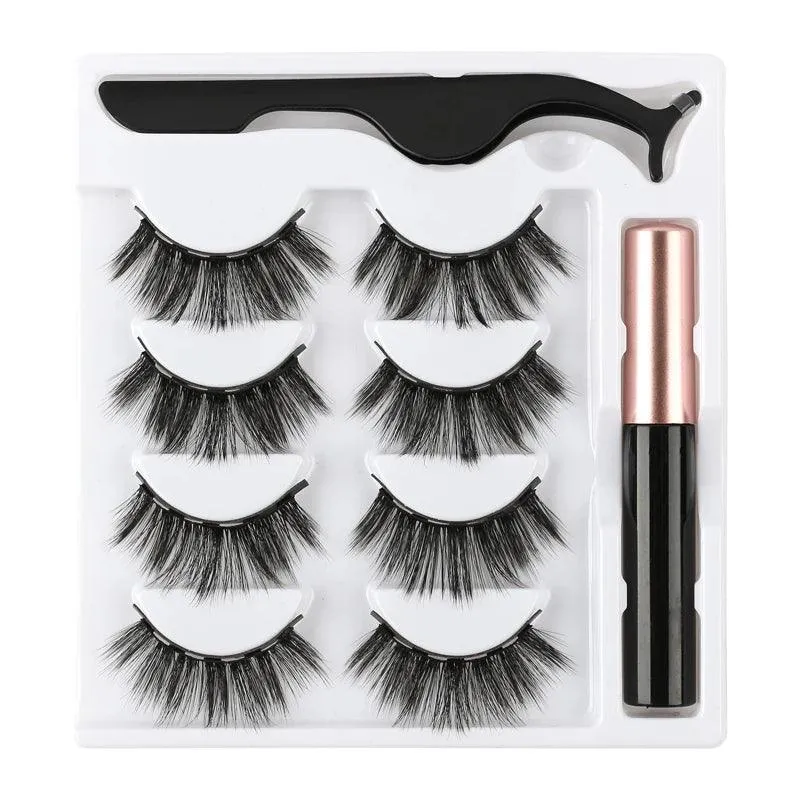 Magnetic Lash Kit - 3D Mink Lashes & Waterproof Magnetic Eyeliner for All-Day Glam