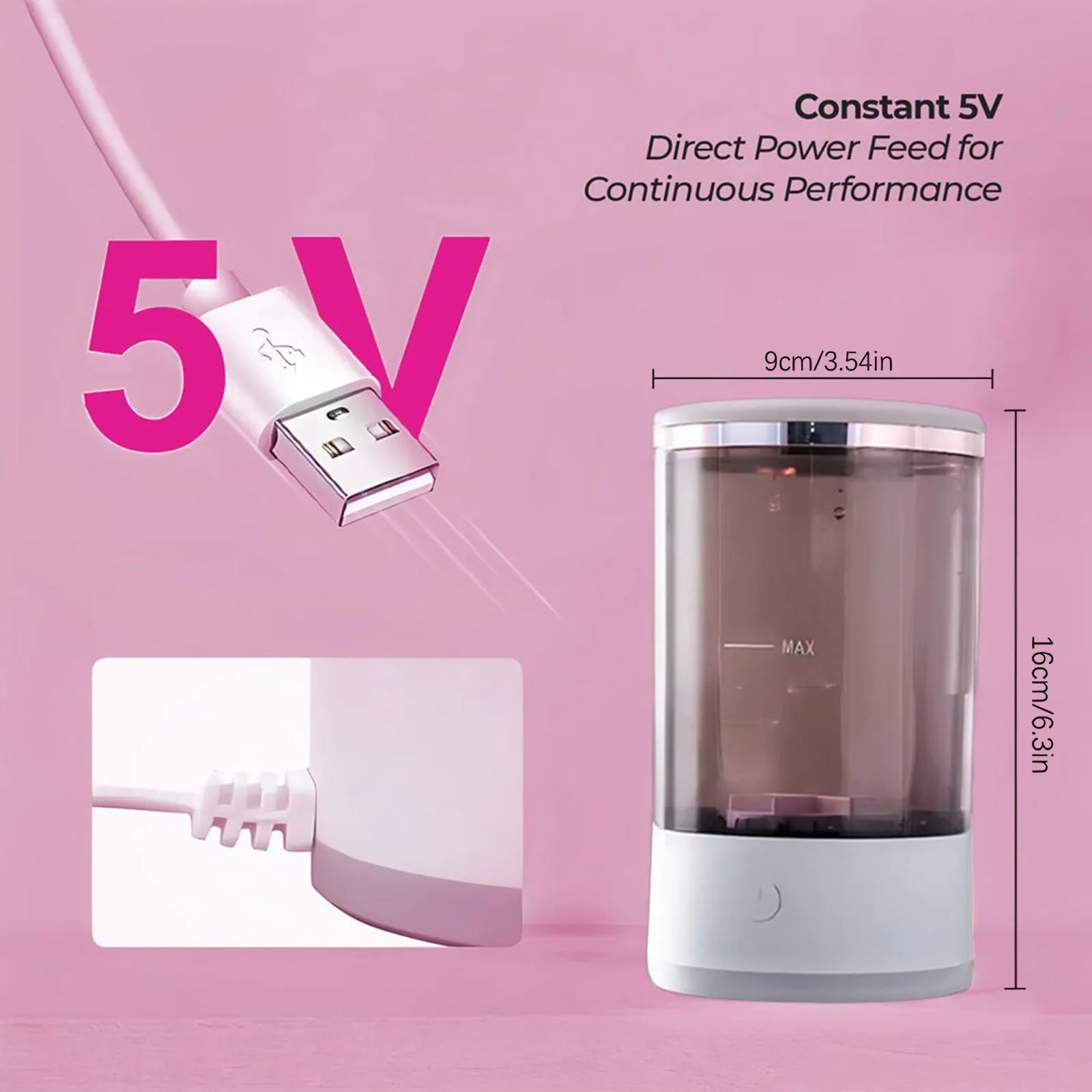 Makeup Brush Cleaner, Cosmetic Brush Cleaner Machine Brush Blender - Automatic Spinning Makeup Brush Cleaner Fit for All Size Make up Brush