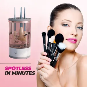 Makeup Brush Cleaner, Cosmetic Brush Cleaner Machine Brush Blender - Automatic Spinning Makeup Brush Cleaner Fit for All Size Make up Brush