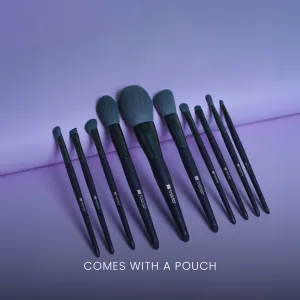 Makeup brush set of 10 with FREE pouch