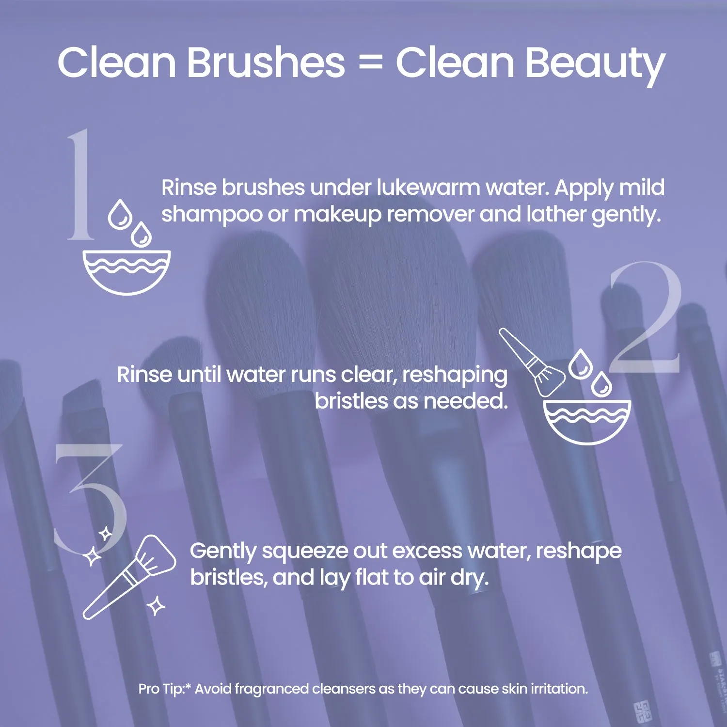 Makeup brush set of 10 with FREE pouch