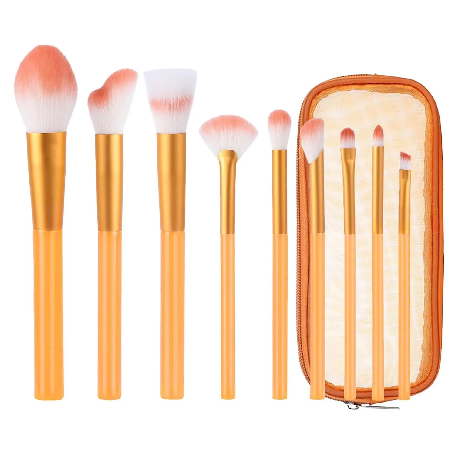 Makeup Brush Set with Organizer Bag, 9 Pcs Synthetic Premium Powder Foundation Brush,Concealer Eyeshadow Eyeliner Blending Contour Brushes for Makeup,Birthday Gifts for Women