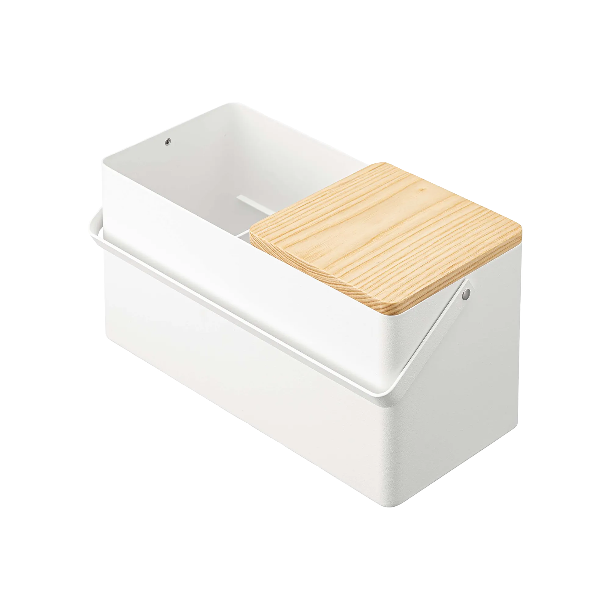 Makeup Organizer with Mirror - Steel   Wood