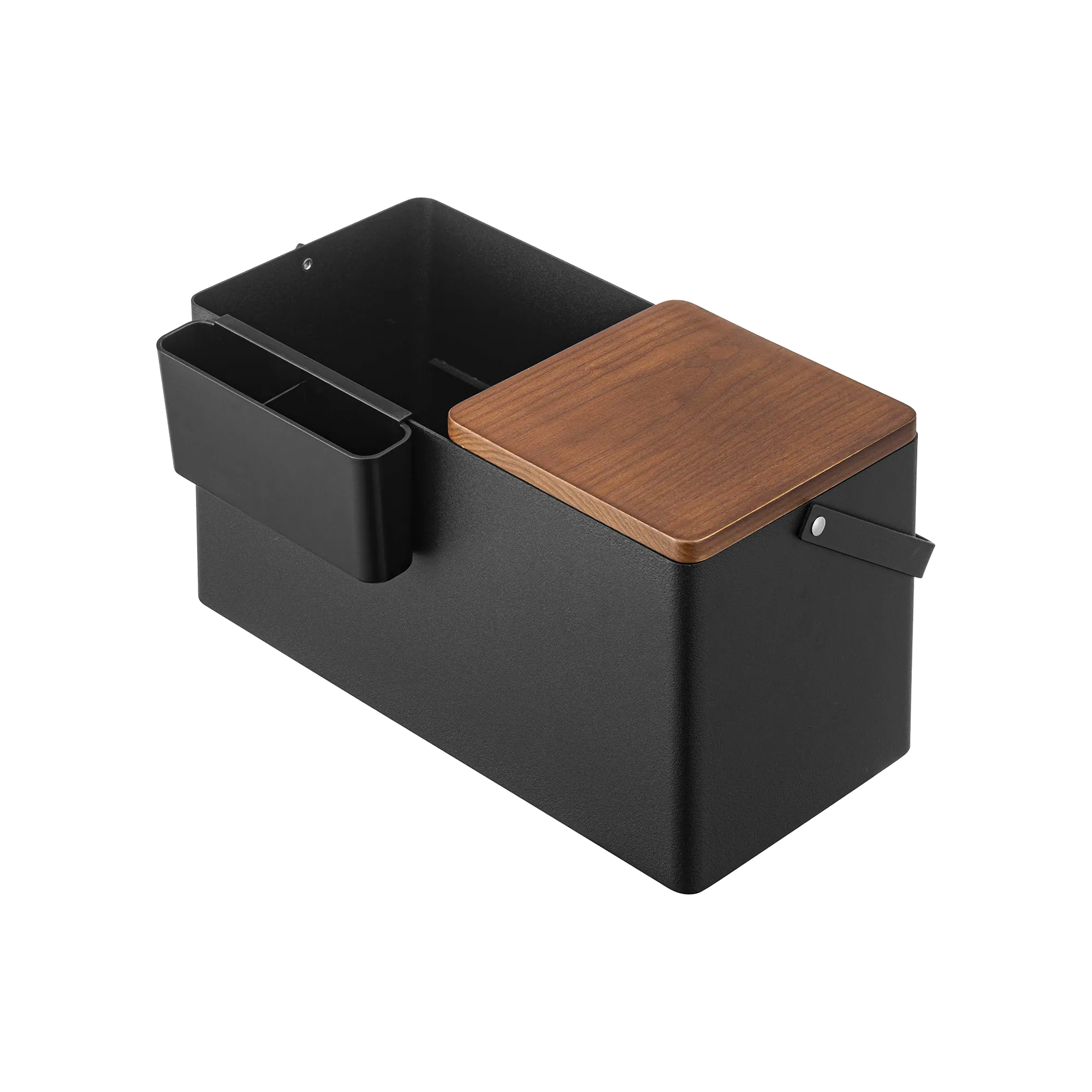 Makeup Organizer with Mirror - Steel   Wood