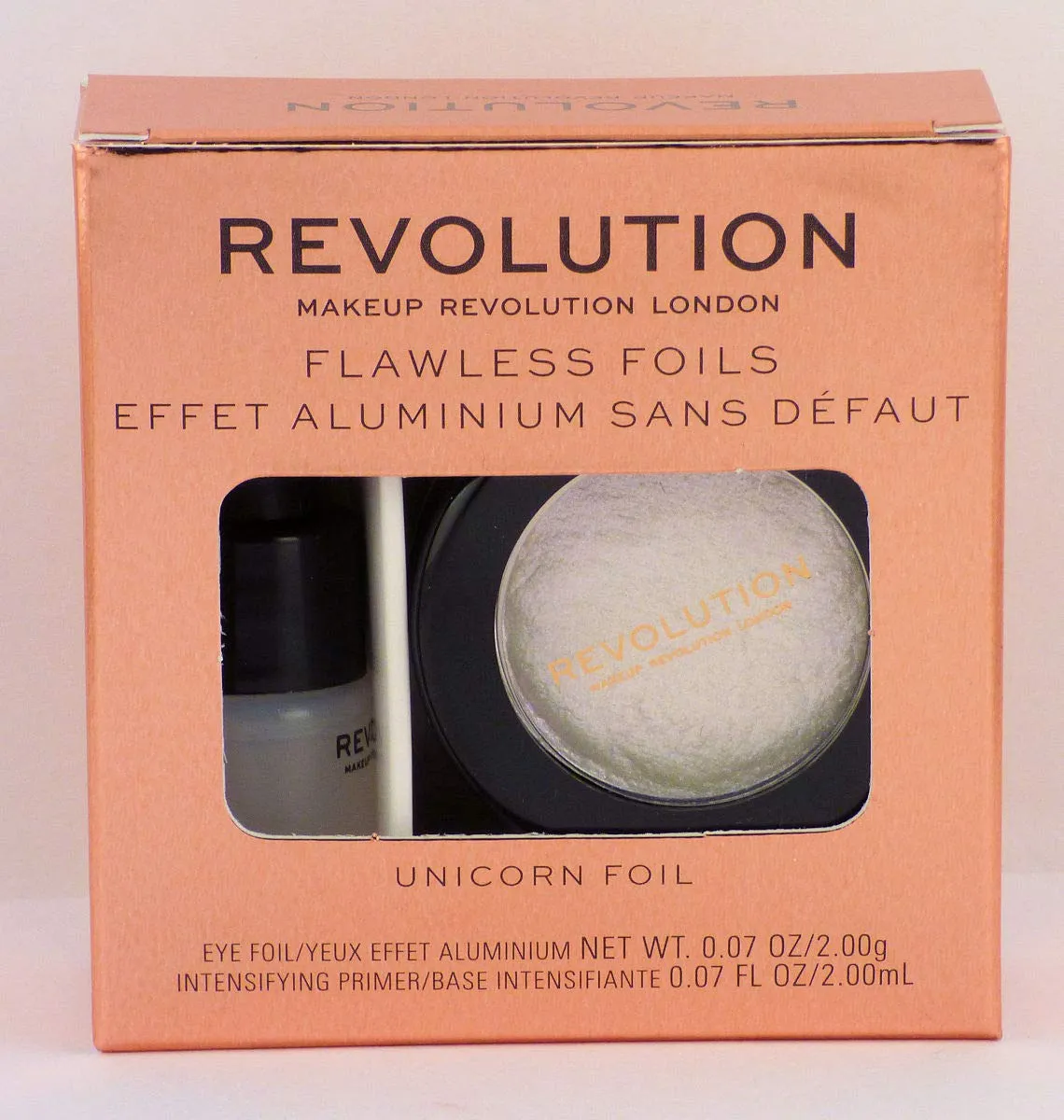 Makeup Revolution Flawless Foils Eyeshadow Palette, Unicorn Foil, Glitter & Metallic Shades, Longlasting Wear, Cruelty-Free, 0.06 Oz