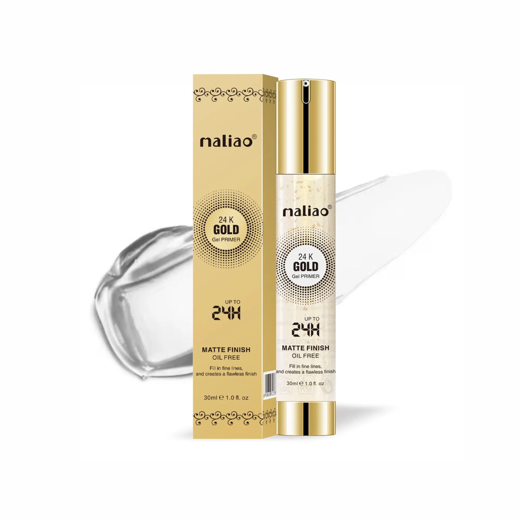 MALIAO 24K Gold Gel Matte Finish Oil-Free Primer - Flawless Base for Lasting Beauty