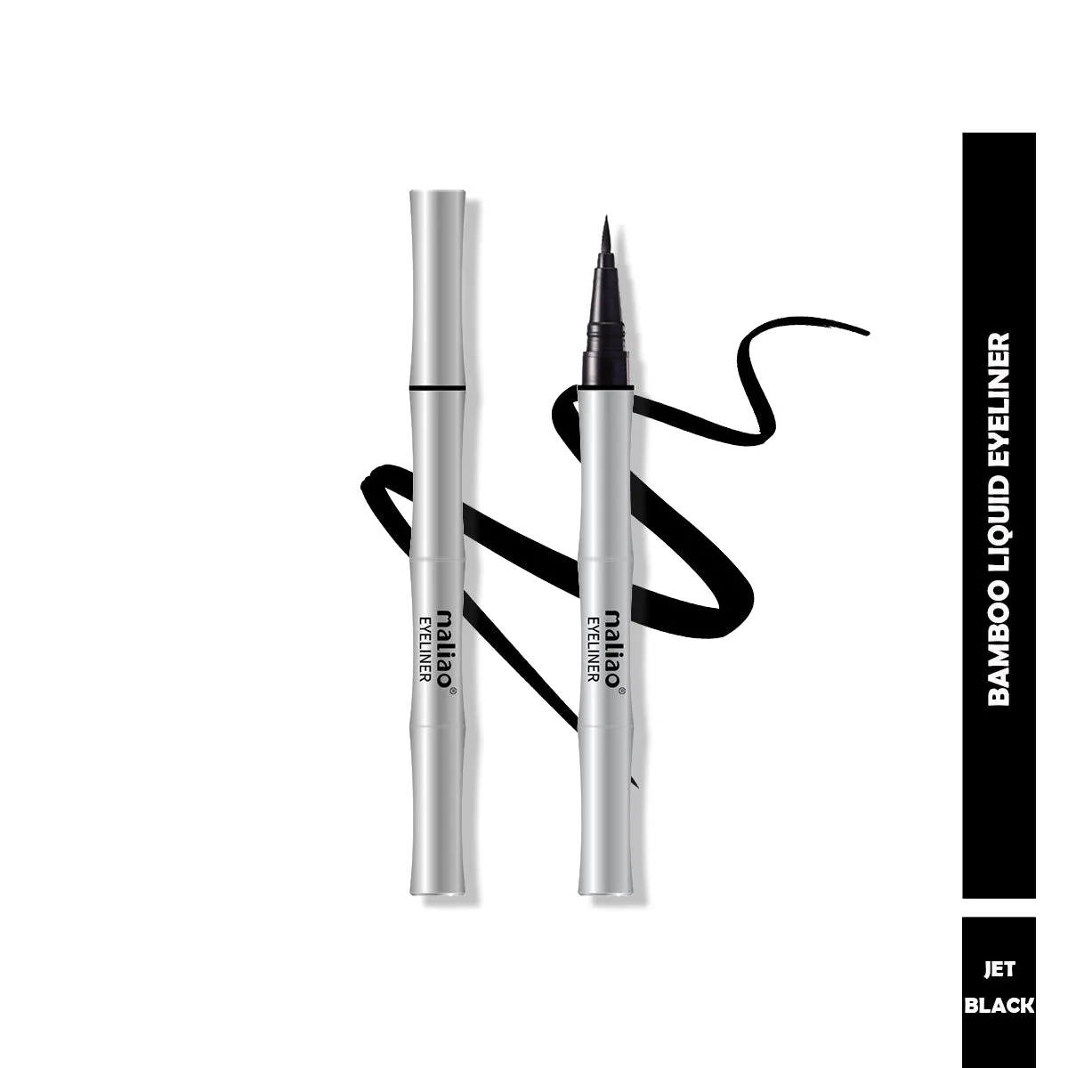 Maliao Bamboo Jet Black Liquid Eyeliner - Waterproof Precision for Stunning Eyes