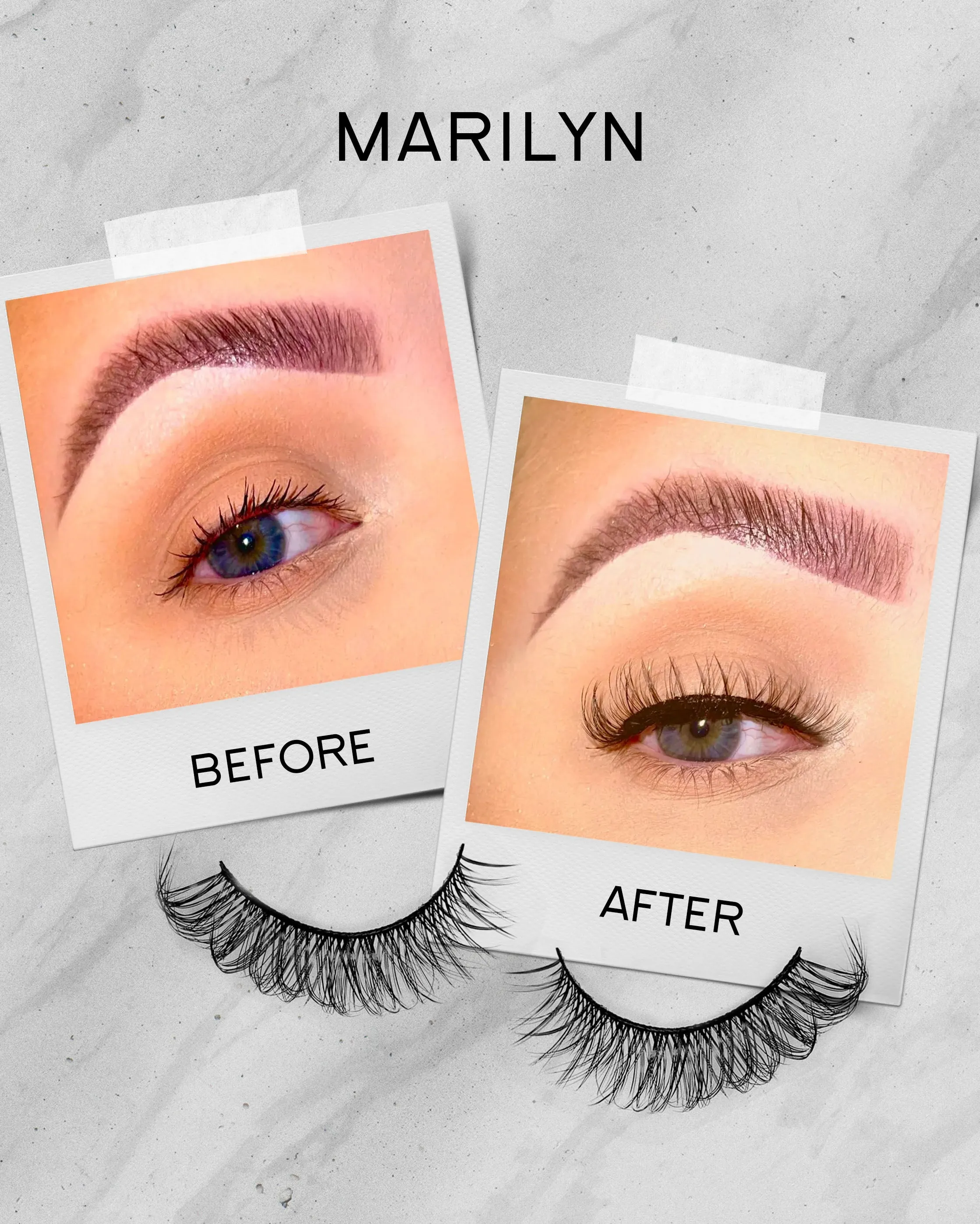'Marilyn' Deep Curl Natural Strip Lashes