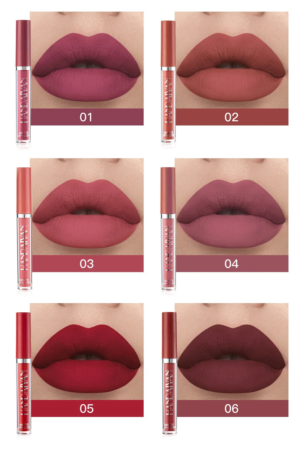 Matte Lip Gloss 6 pcs