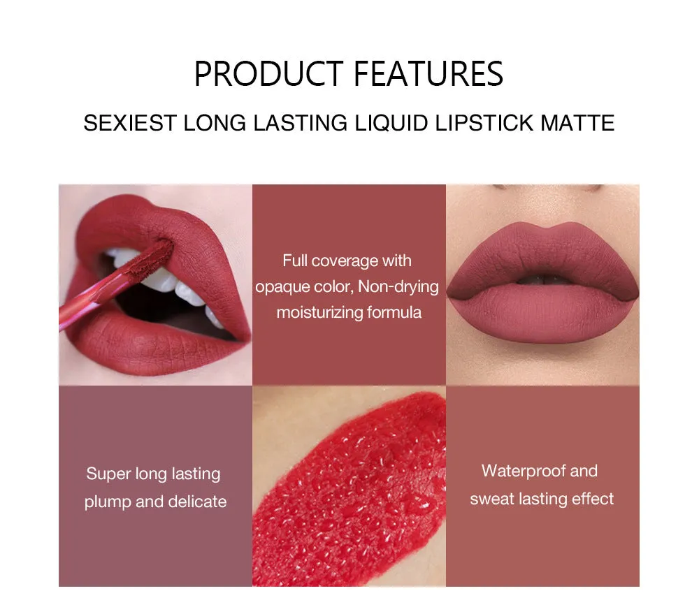 Matte Lip Gloss 6 pcs