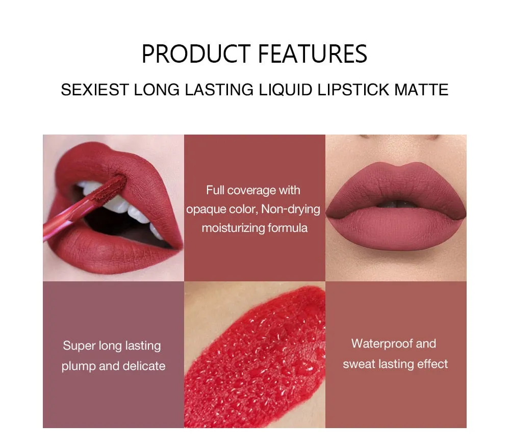 Matte Lip Gloss 6 pcs