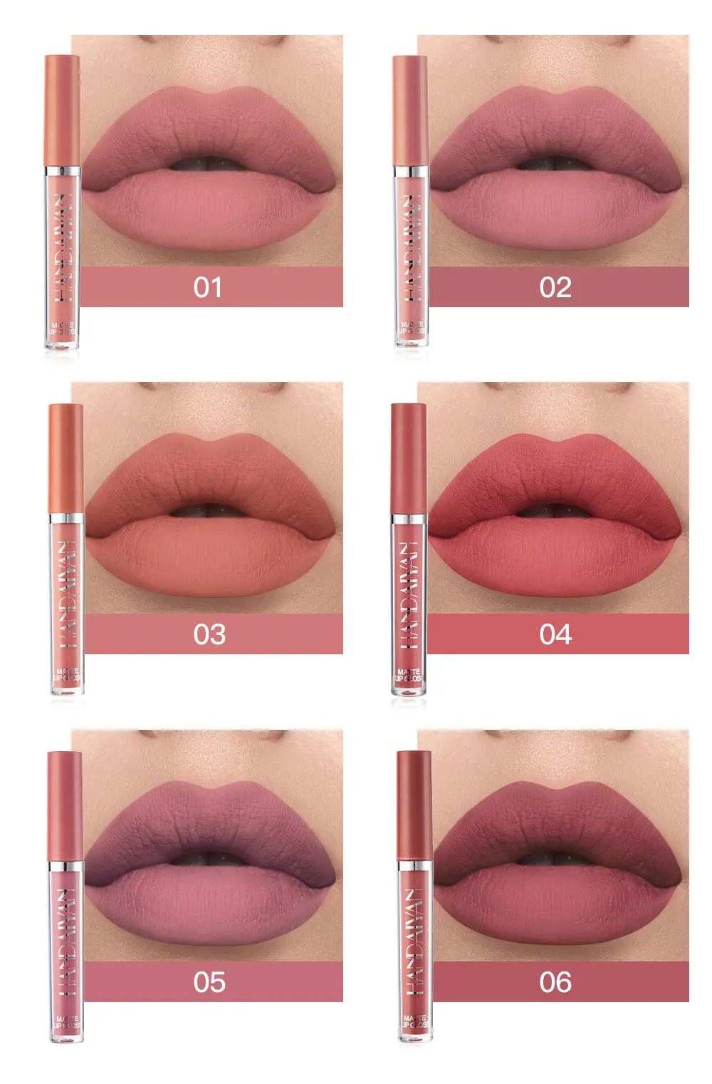 Matte Lip Gloss 6 pcs