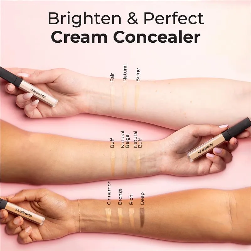 MCOBEAUTY Brighten & Perfect Cream Concealer - Medium 1.25 (Buff)