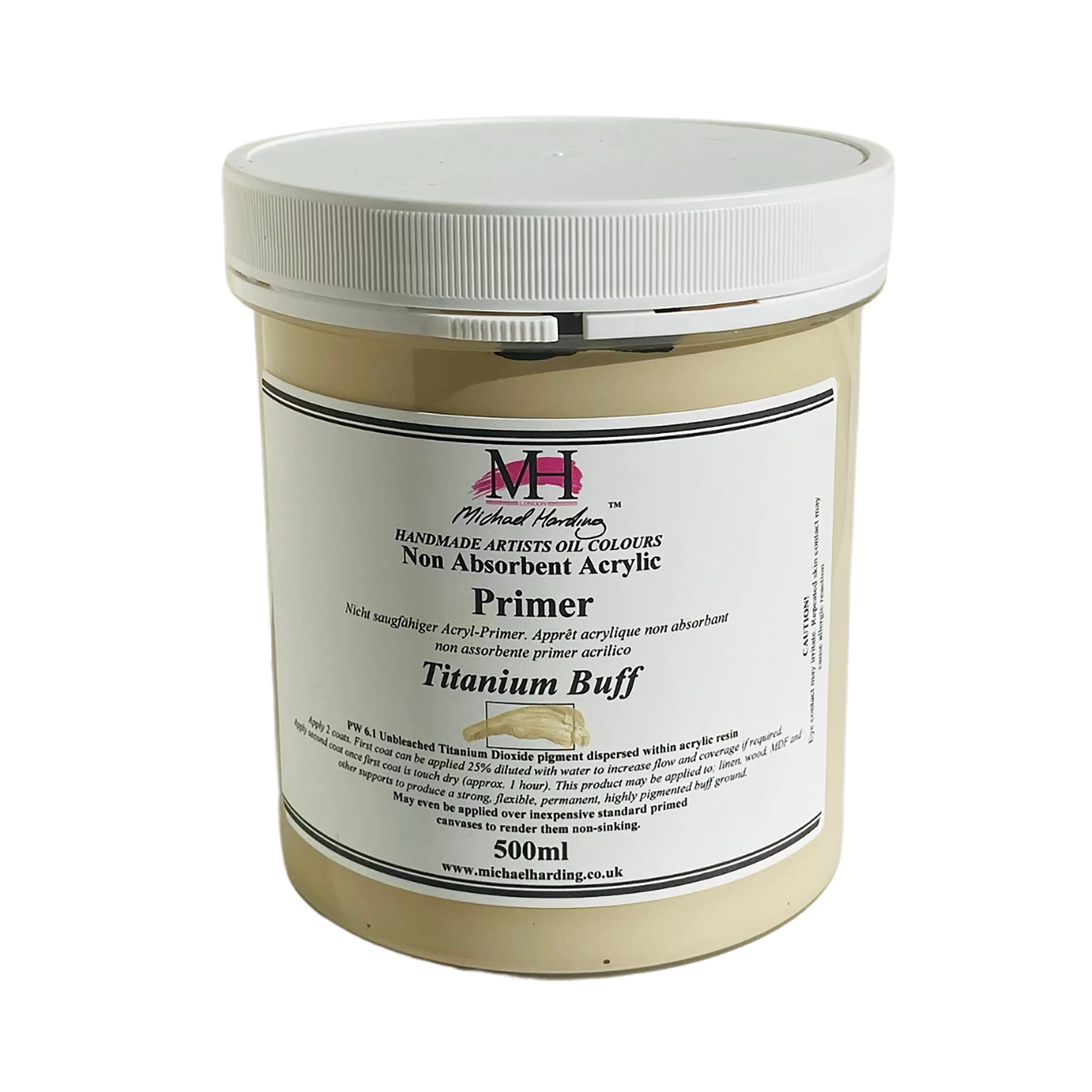 Michael Harding Non-Absorbent Acrylic Primer - Superior Base for Oil Paintings