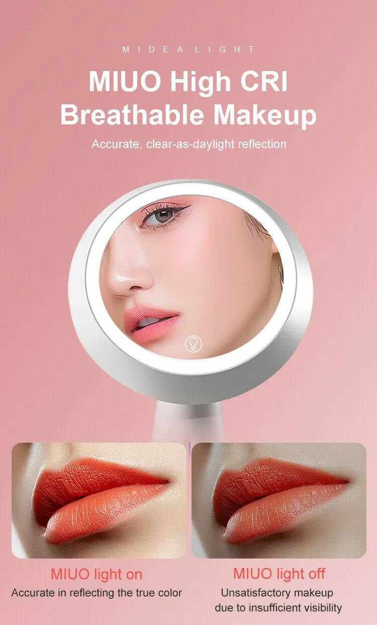 Midea LED Makeup mirror Tattoo Light Beauty Lamp Nails Makeup Portable USB MTD5-MK-12-K