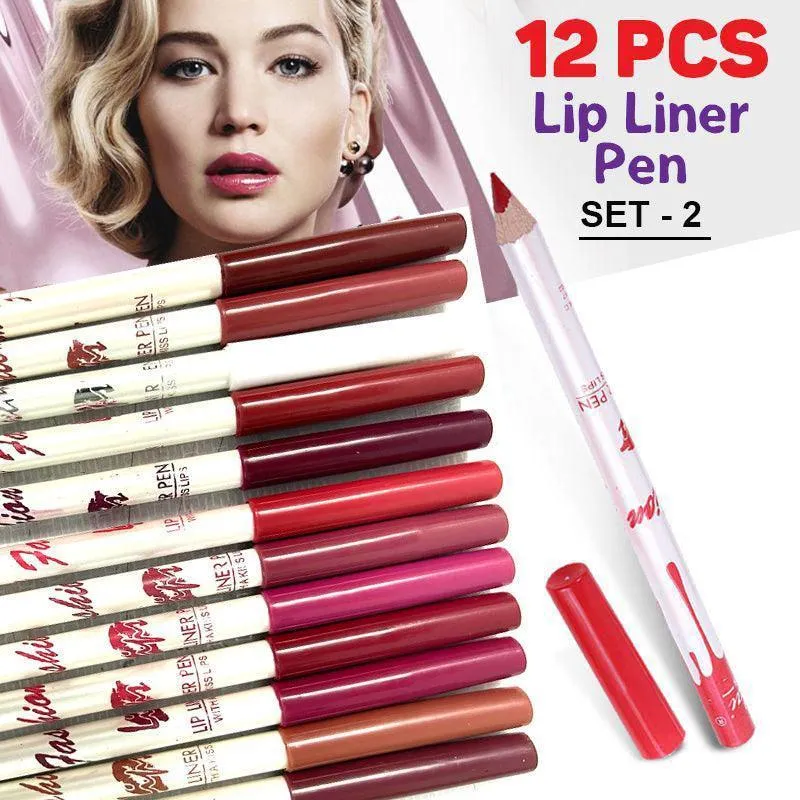 Milai Cosmetics Lip Liner Pencil Set 2 - 12pcs