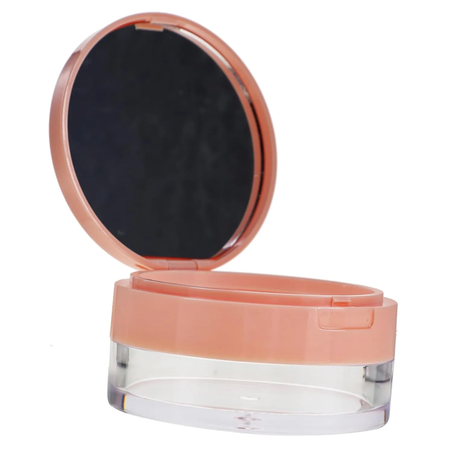 Mirrored Powder Box with Velvet Puff for Loose Powder Portable Makeup Container