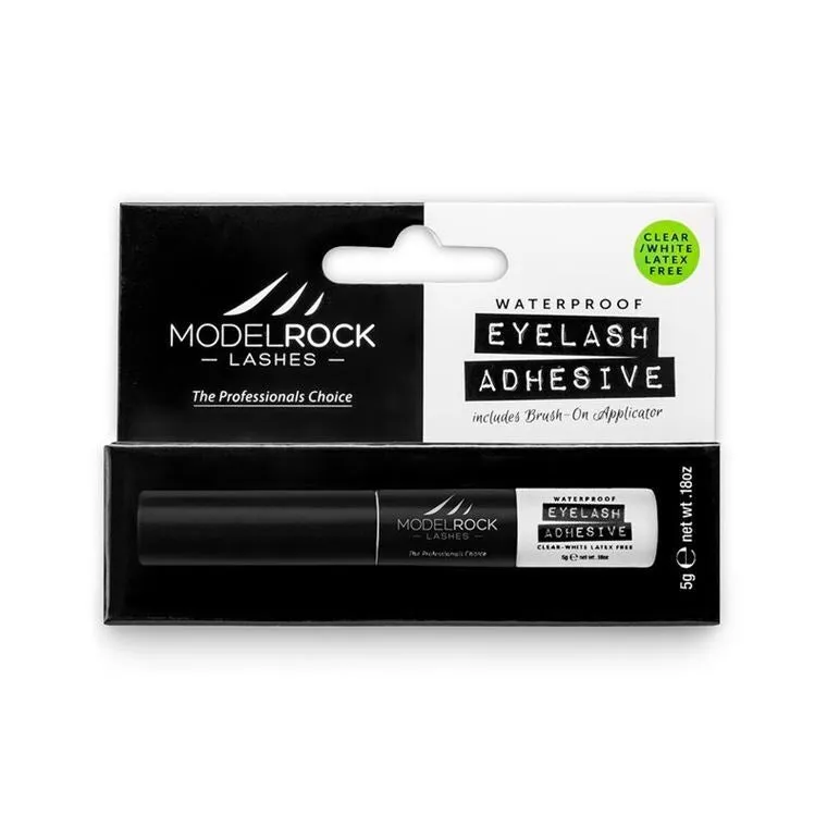 MODELROCK Lash Adhesive 5gm Waterproof *CLEAR* - "LATEX FREE" - With "Brush On" applicator