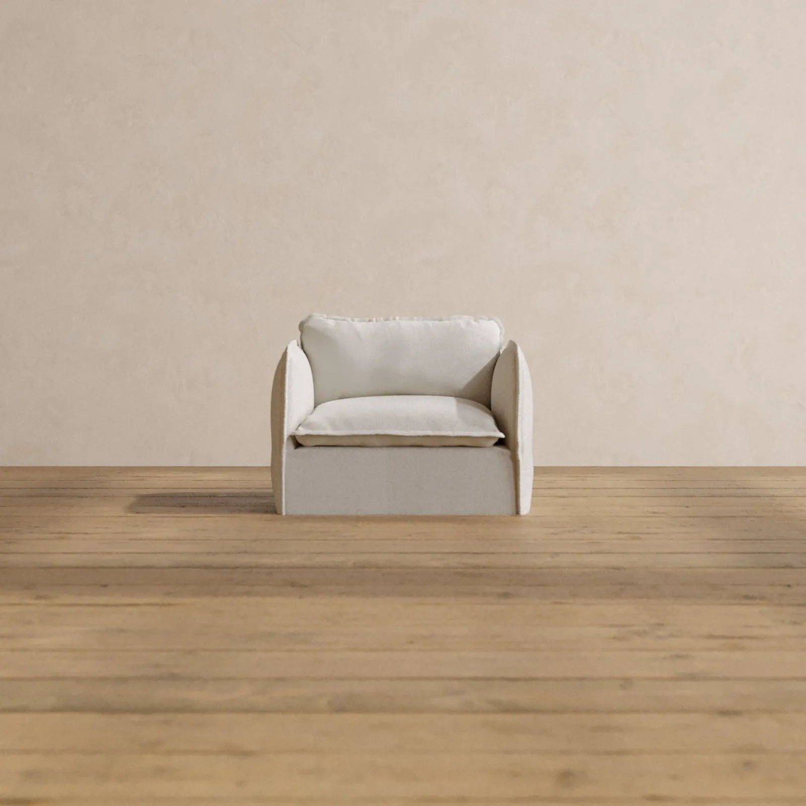 Modular Washable Armchair in Powder | Memorix  Seat | Contour Pillow