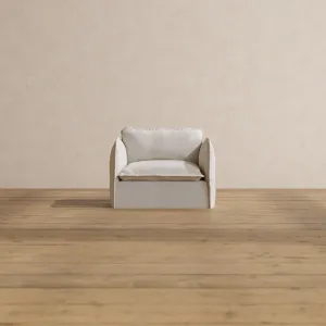 Modular Washable Armchair in Powder | Memorix  Seat | Contour Pillow