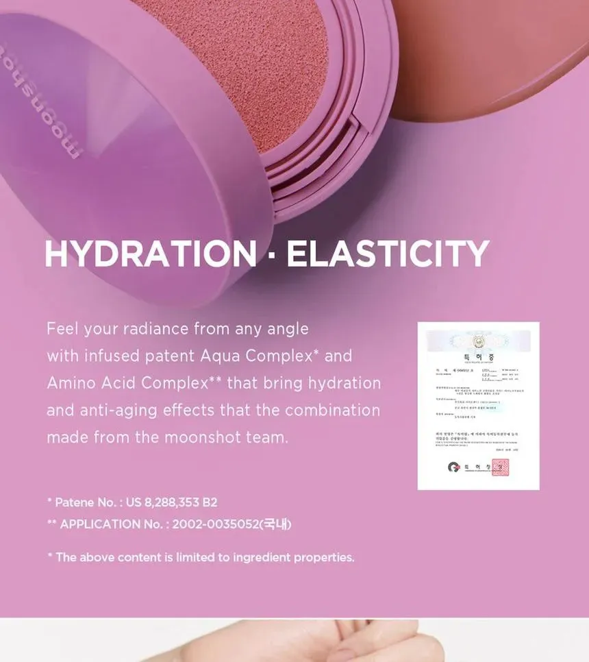 Moonshot Micro Glassyfit Cushion SPF50  PA**** 301 Honey 15g