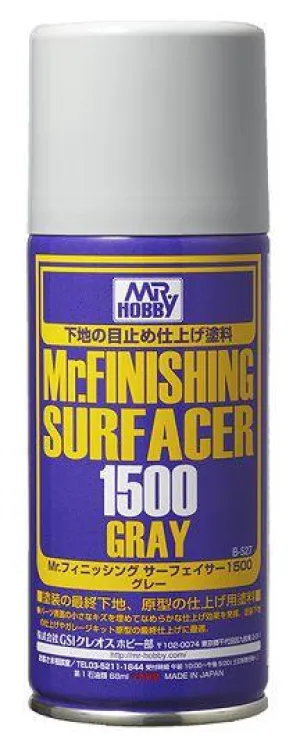 Mr. Hobby B527 Mr. Finishing Surfacer 1500 Gray Spray Paint 170ml