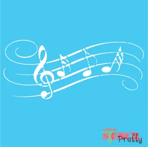 Music Airbrush Piano Notes Template