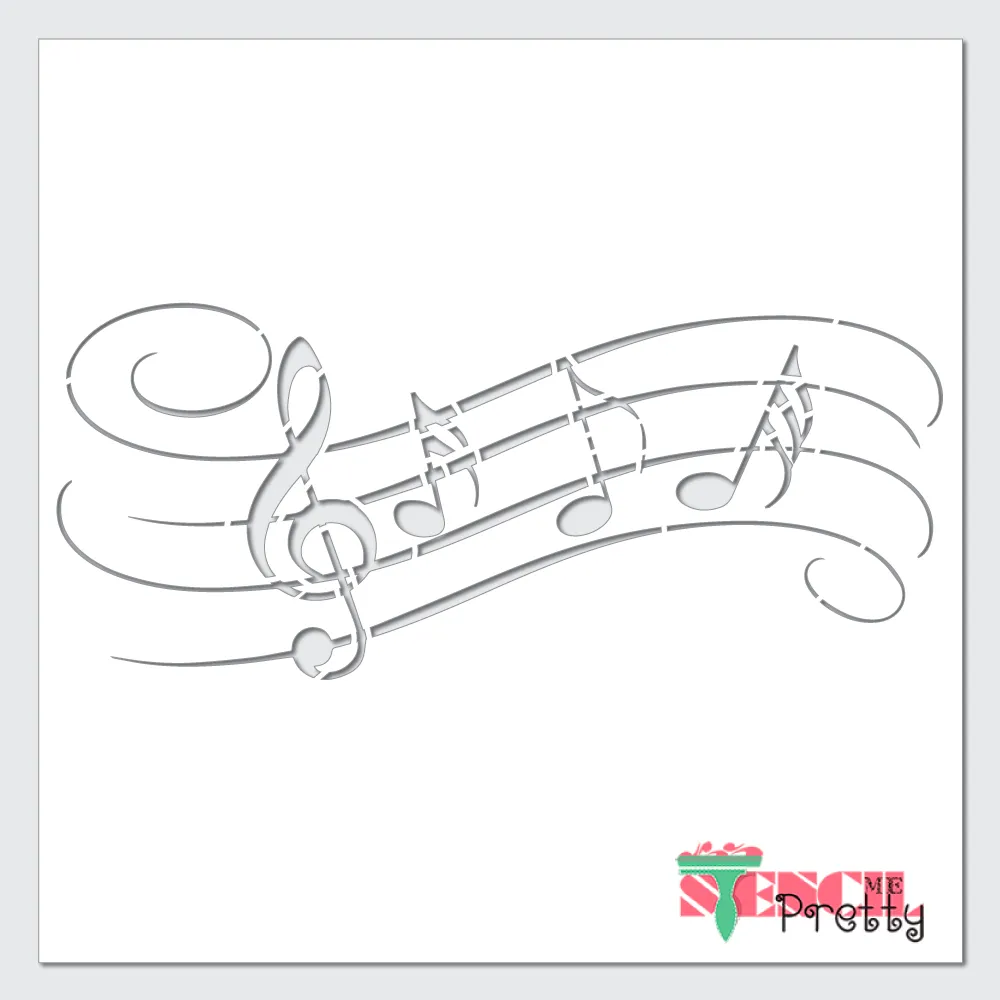 Music Airbrush Piano Notes Template