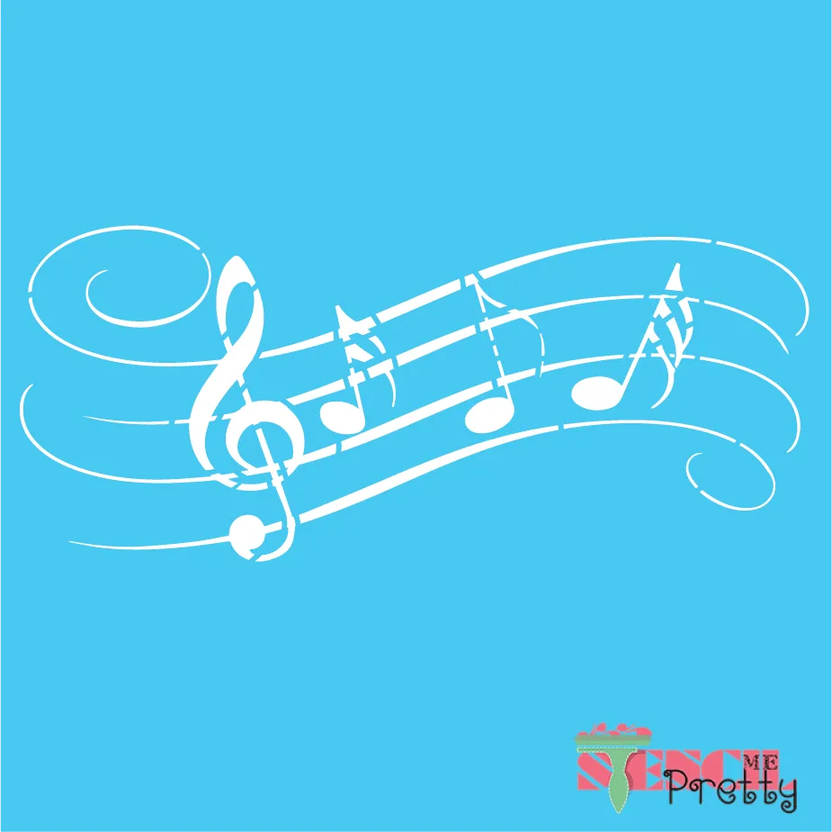 Music Airbrush Piano Notes Template