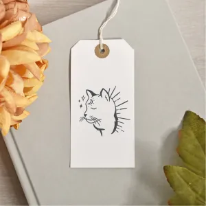Mystical Cat Halloween Rubber Stamp