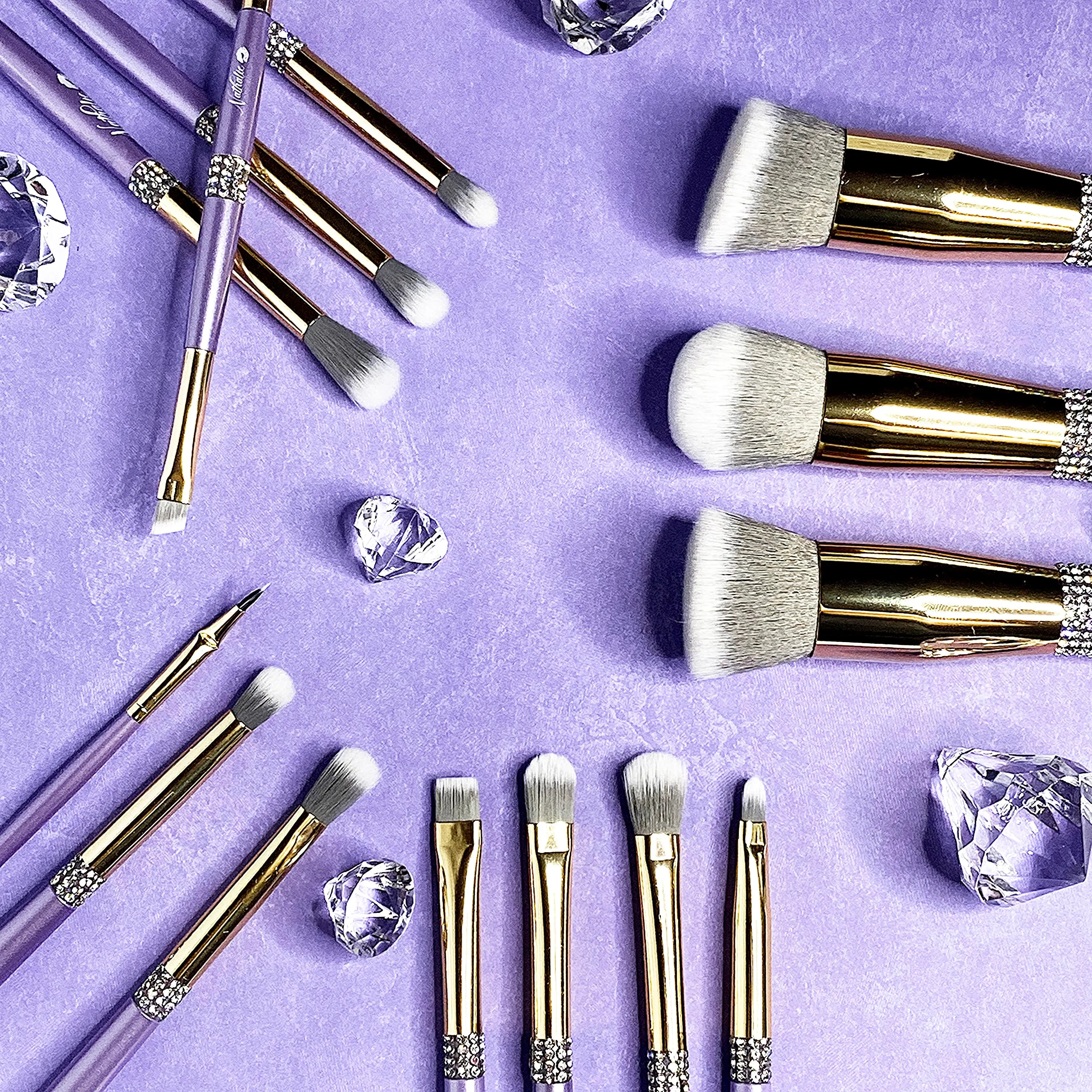 NATHALIE ESSENCE OF BEAUTY “Diamond 14 Piece Brush Set”