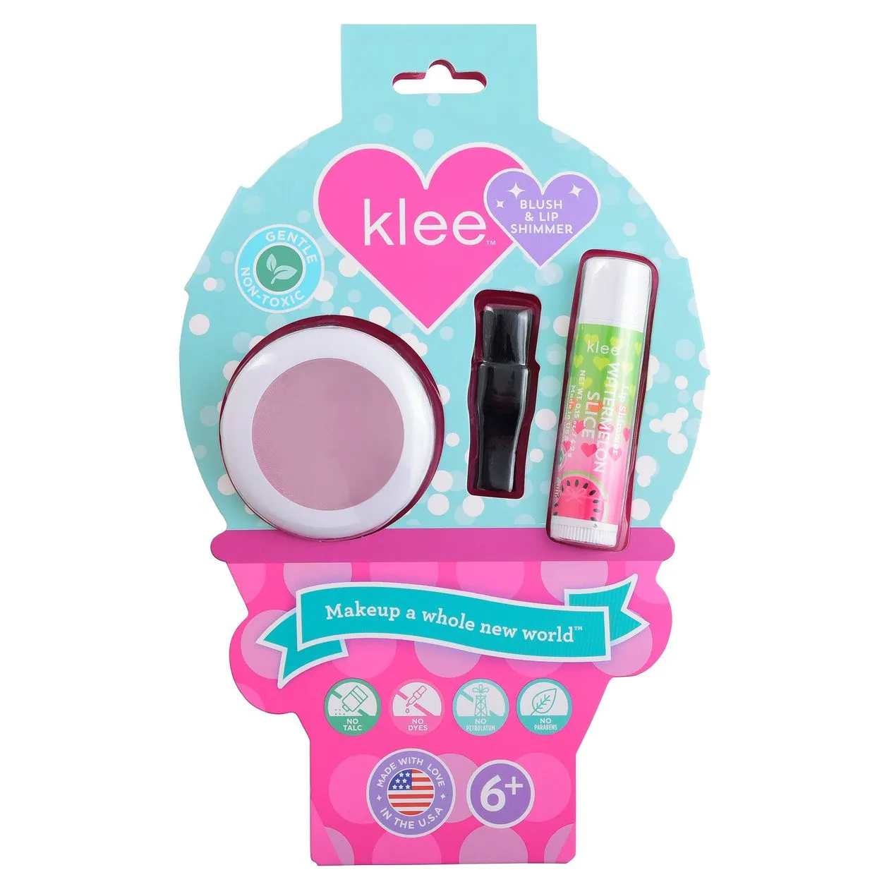 Natural Blush and Lip Shimmer Set - Pink Berry Glow